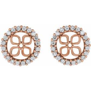 Lab-Grown Diamond Halo-Style Earring Jackets - Style 83556