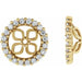 Ladies 8.5 mm ID Natural Diamond Earring Jackets — 14K Yellow Gold