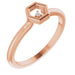 Ladies Natural Diamond Honeycomb Ring (I1, G-H) — 14K Rose Gold