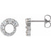 Ladies Natural Diamond Graduated Circle Earrings — Platinum