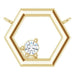 Ladies Natural Diamond Honeycomb Necklace Center (I1, G-H) — 14K Yellow Gold