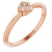 Ladies Natural Diamond Knot Ring (I1, G-H) — 14K Rose Gold