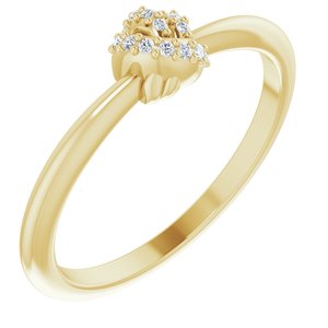 Ladies Natural Diamond Knot Ring (I1, G-H) — 14K Yellow Gold