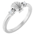 Ladies Natural Diamond Seashell Ring (I1, G-H) — Sterling Silver