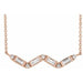 Ladies Natural Diamond Bar Necklace (Si2-Si3, I1, Ghi, G-H) — 14K Rose Gold