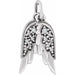Ladies Natural Diamond Angel Wings Pendant — Sterling Silver