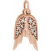 Ladies Natural Diamond Angel Wings Pendant — 14K Rose Gold