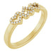 Ladies Natural Diamond Heart Ring (I1, G-H) — 14K Yellow Gold