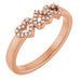 Ladies Natural Diamond Heart Ring (I1, G-H) — 14K Rose Gold
