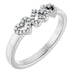 Ladies Natural Diamond Heart Ring (I1, G-H) — Sterling Silver