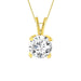 LADIES  SOLITAIRE PENDANT 0.75CT ROUND DIAMOND 14K YELLOW GOLD