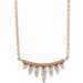 Ladies Natural Diamond Bar Necklace (I1, G-H) — 14K Rose Gold