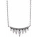 Ladies Natural Diamond Bar Necklace (I1, G-H) — Sterling Silver