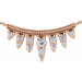 Ladies Natural Diamond Bar Necklace Center (I1, G-H) — 14K Rose Gold
