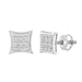 Sterling Silver Diamond Yuva Stud Earrings For Women 0.05 Ct Round Cut Minimal Everyday Earrings