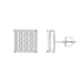 Sterling Silver White 0.10CT Round Diamond Yuva Square Cluster Stud Earrings Women�S Fine Jewelry