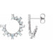 Ladies Natural Diamond Front-Facing Hoop Earrings (SI2-I1, GHI) — Sterling Silver