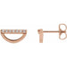 Ladies Natural Diamond Geometric Earrings — 14K Rose Gold