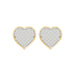 Yuva Brand 10K Yellow Gold  0.25Ct Round Diamond Heart Shaped Earrings Stylish Women Diamond Fashion Earrings
