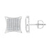 Sterling Silver 0.25Ct Round Diamond Kite Design Cluster Earrings Elegant Yuva Fashion Earrings