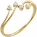 Ladies Natural Diamond Bypass Ring (I1, H+) — 14K Yellow Gold