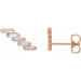 Ladies Natural Diamonds Ear Climber — 14K Rose Gold