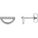 Ladies Natural Diamond Geometric Earrings — Platinum