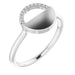 Ladies Natural Diamond Stackable Geometric Ring (I1, G-H) — 14K White Gold