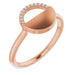 Ladies Natural Diamond Stackable Geometric Ring (I1, G-H) — 14K Rose Gold