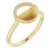 Ladies Natural Diamond Stackable Geometric Ring (I1, G-H) — 14K Yellow Gold