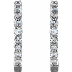 Lab-Grown Diamond Inside-Outside Hoop Earrings - Style 653631
