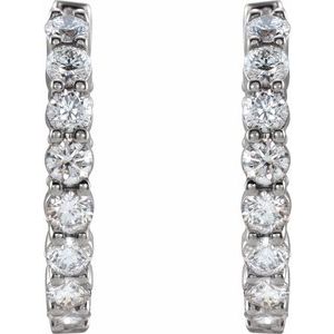 Lab-Grown Diamond Inside-Outside Hoop Earrings - Style 653631