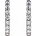 Lab-Grown Diamond Inside-Outside Hoop Earrings - Style 653631