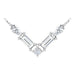 Ladies Natural Diamond V Necklace Center (Si2-Si3, Ghi) — 14K White Gold