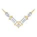 Ladies Natural Diamond V Necklace Center (Si2-Si3, Ghi) — 14K Yellow Gold
