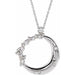 Ladies Natural Diamond Crescent Moon Necklace (Si2-Si3, G-H) — Platinum