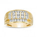 MEN'S BAND 1.00CT ROUND DIAMOND 10K YELLOW GOLD