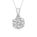 LADIES PENDANT WITH CHAIN 0.15CT ROUND DIAMOND 10K WHITE GOLD