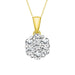 LADIES PENDANT WITH CHAIN 0.15CT ROUND DIAMOND 10K YELLOW GOLD