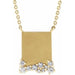 Ladies Engravable Natural Diamond Necklace (I1, G-H) — 14K Yellow Gold
