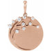 Ladies Natural Diamond Engravable Family Tree Pendant (I1, G-H) — 14K Rose Gold
