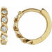 Ladies Natural Diamond 9 mm Hoop Earrings (I1, H+) — 14K Yellow Gold