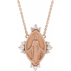 Ladies Natural Diamond Miraculous Necklace (I1, G-H) — 14K Rose Gold