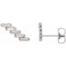 Ladies Natural Diamonds Ear Climber — 14K White Gold