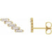 Ladies Natural Diamonds Ear Climber — 14K Yellow Gold