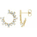 Ladies Natural Diamond Front-Facing Hoop Earrings (SI2-I1, GHI) — 14K Yellow Gold
