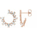Ladies Natural Diamond Front-Facing Hoop Earrings (SI2-I1, GHI) — 14K Rose Gold