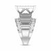 LADIES RING 4.00CT ROUND/PRINCESS/BAGUETTE DIAMOND 10K WHITE GOLD