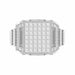 LADIES RING 4.00CT ROUND/PRINCESS/BAGUETTE DIAMOND 10K WHITE GOLD