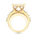 LADIES RING 4.00CT ROUND/PRINCESS/BAGUETTE DIAMOND 10K YELLOW GOLD